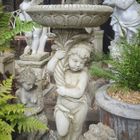 New Product - Stoneware Cornucopia Birdbath